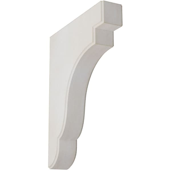 Ekena Millwork 1 3/4"W x 8 1/2"D x 11"H Bedford Wood Vintage Decor Bracket, Chalk Dust White BKTWD02X09X11BEWH - main